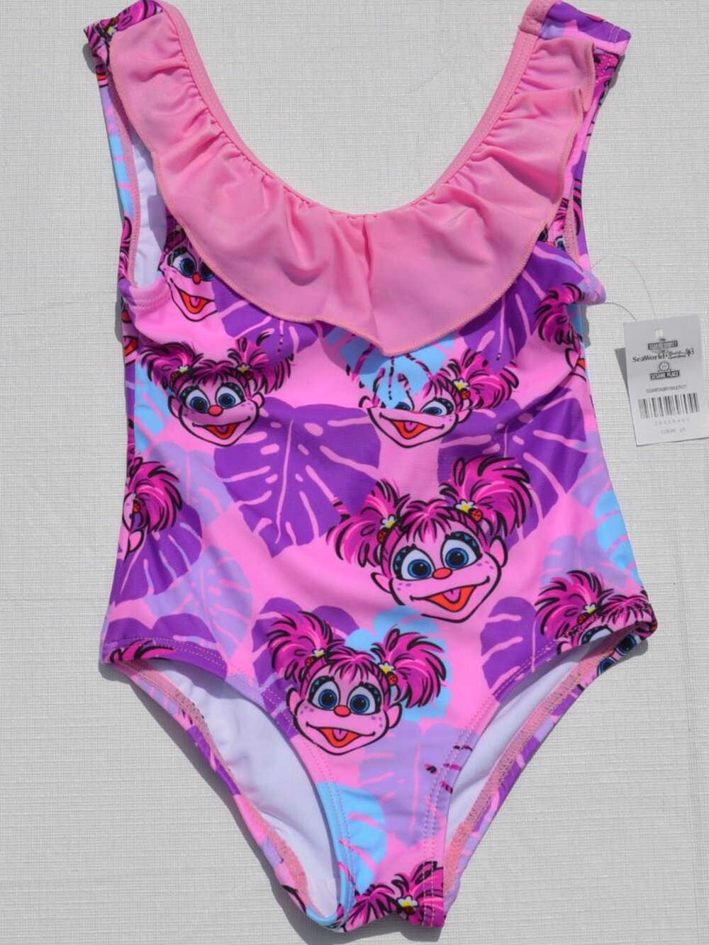 Sesame Street Abby Cadabby Swimsuit One Piece Bathing Suit Size 2T (New)